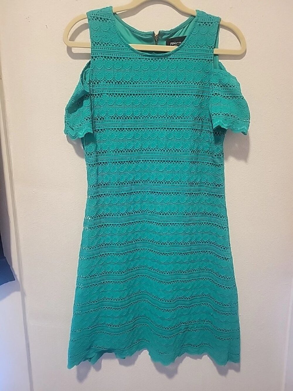 RN Studio Off The Shoulder Emerald Green Dress